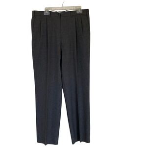 Marc Jeffries Men's Worsted Wool Classic Gray Pants Size 36x31 Wrinkle Resistant